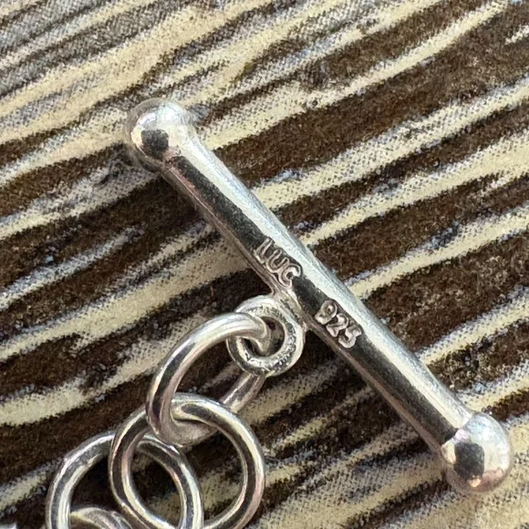 BEAUTIFUL Sterling Silver 925 Abalone Link Bracelet Adjustable - Picture 8 of 10